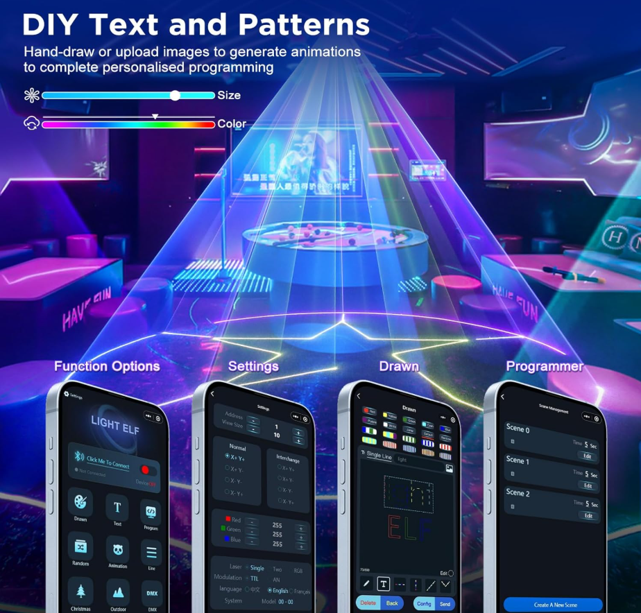 DJ Laser Light for Party,3D Animation Laser Machine,.